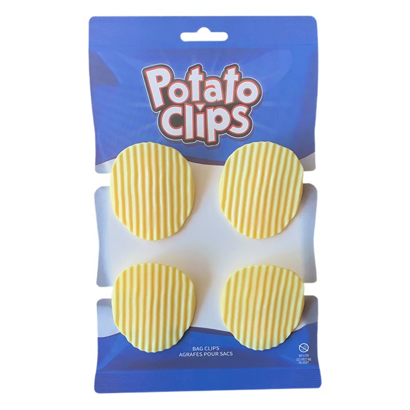 Симпатичные креативные картофельные чипсы, уплотнительный зажим, треугольник овальной формы, зажим для банкнот, зажим для хранения закусок