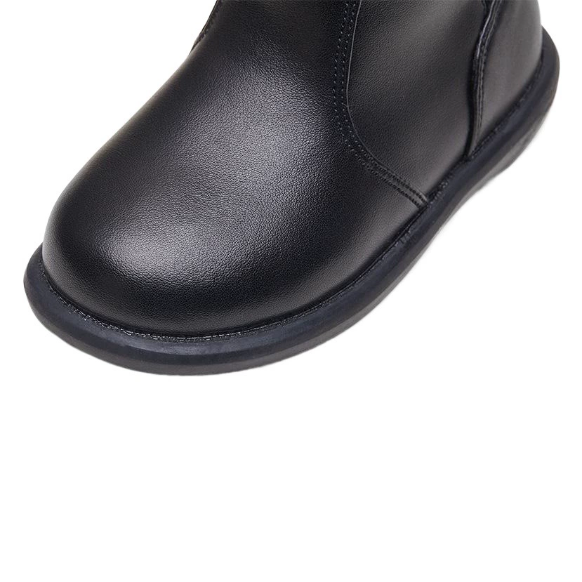 Детские сапоги Little Bear 2025 осень-зима, высокие хлопковые сапоги для девочек с флисовой подкладкой, сапоги-казуали в корейском стиле, длинные сапоги с флисом и утолщенной подкладкой.