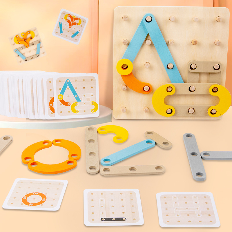 Juguetes de madera para niños nueva variedad creativa exótica columna letras y números forma a juego rompecabezas figura cognitiva bloques construcción