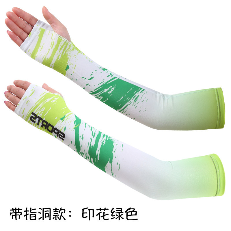 Manga de hielo de los hombres de verano deportes al aire libre ovisleeve a prueba de Sol de conducción de las mujeres transpirable delgada manga del brazo de protección solar