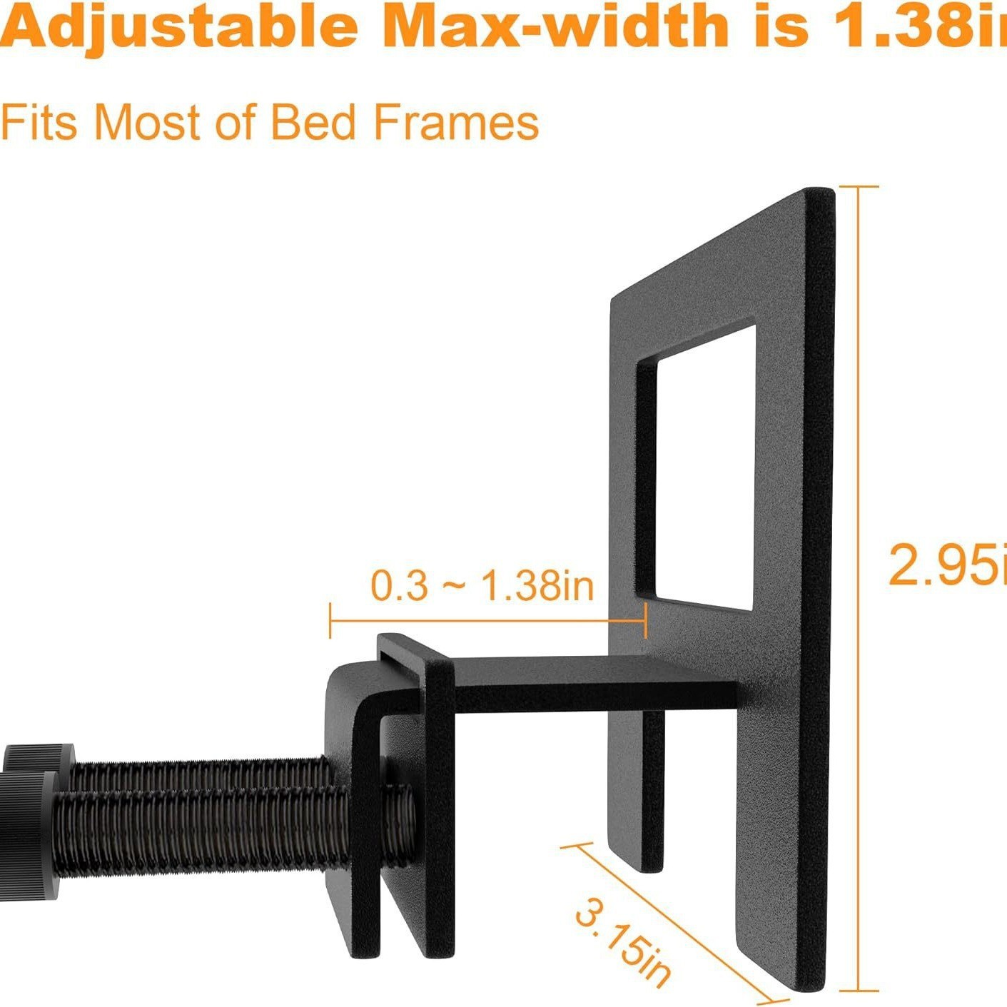 防滑床垫垫片 6 件装，金属床架床垫固定夹，加厚加宽防滑挡板