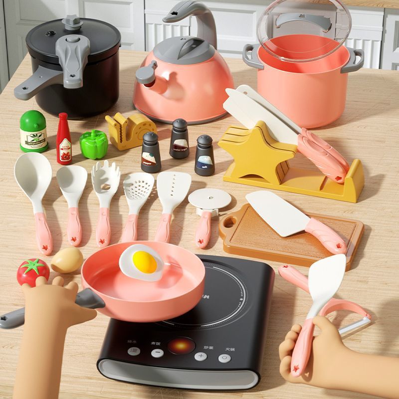 ＄『∫주방 놀이용 가정용 인덕션 레인지 - 핑크 - 인기 폭발! 재입고!』