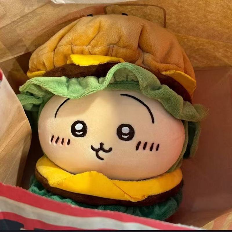 クリエイティブな新しいちいかわビッグマックバーガー Usachi ぬいぐるみ日本製睡眠抱き人形|undefined