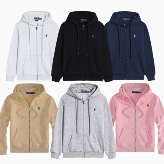 Cross-Border Ralph Lauren Sweatshirt for Men, Spring and Autumn Style, Embroidered Pony, Fleece-Lined, Hooded Zip-Up Jacket, Men's Outerwear Cross-Border Ralph Lauren Sweatshirt for Men, Spring and Autumn Style, Embroidered Pony, Fleece-Lined, Hooded Zip-Up Jacket, Men's Outerwear