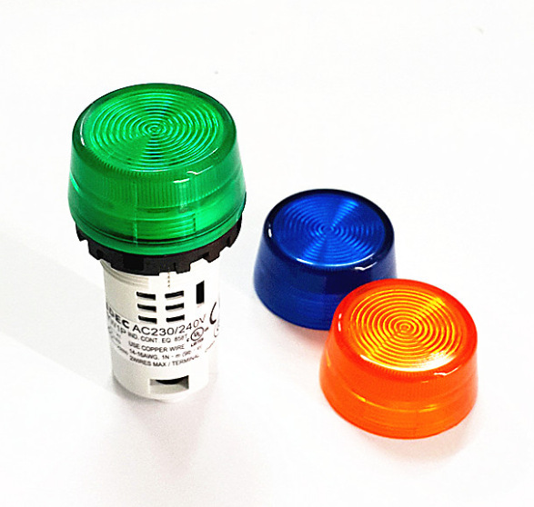 日本和泉YW系列指示灯YW1P一体式指示灯平头凸头圆凸型多颜色可选