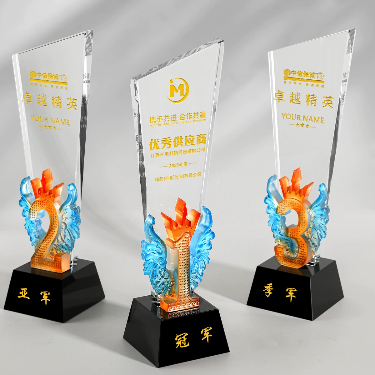 Цифровая Корона Пентаграмма Хрустальный Трофей Металлическая Высококачественная Медаль Ежегодное Совещание Юбилейное Премия Сувенир На Пенсию
