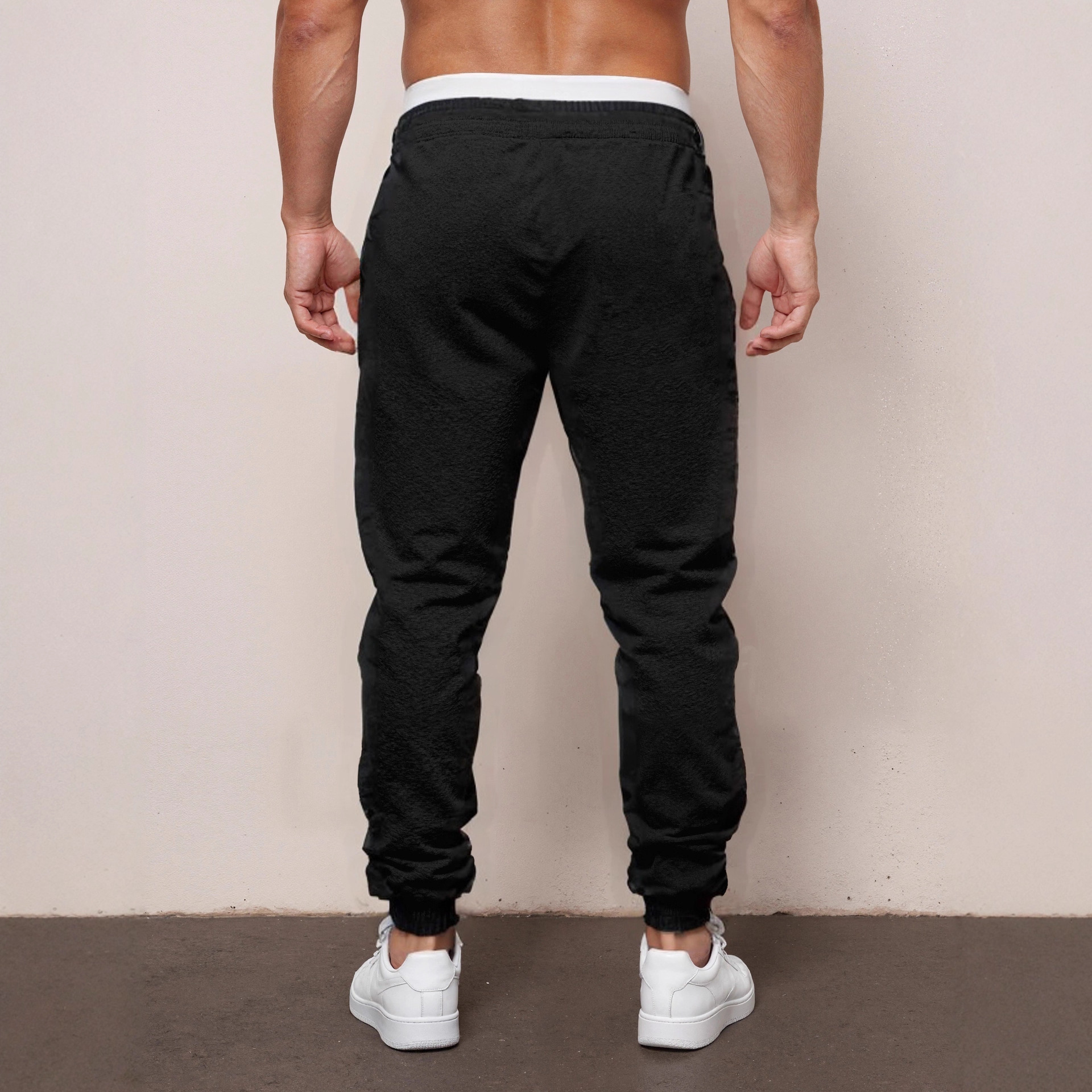 Men's Clothing Slim Fit Elastic Jogger Pants New Style High Quality Knitted Fabric_voghion.com
