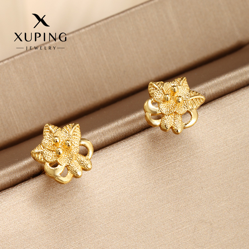 Xuping Jewelry Fairy Style Plantas Flores Pendientes Pendientes de diseño de temperamento simple retro femenino Pendientes