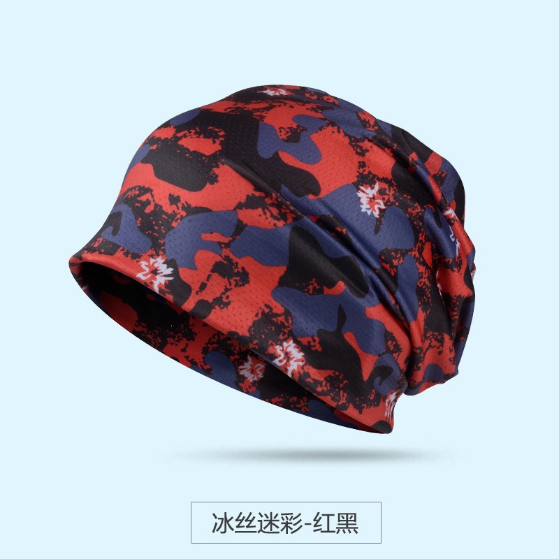 Nuevo sombrero de verano gorra fría delgada manga de seda de hielo secado rápido transpiración deportiva turbante de correr sombrero de dormir protector solar