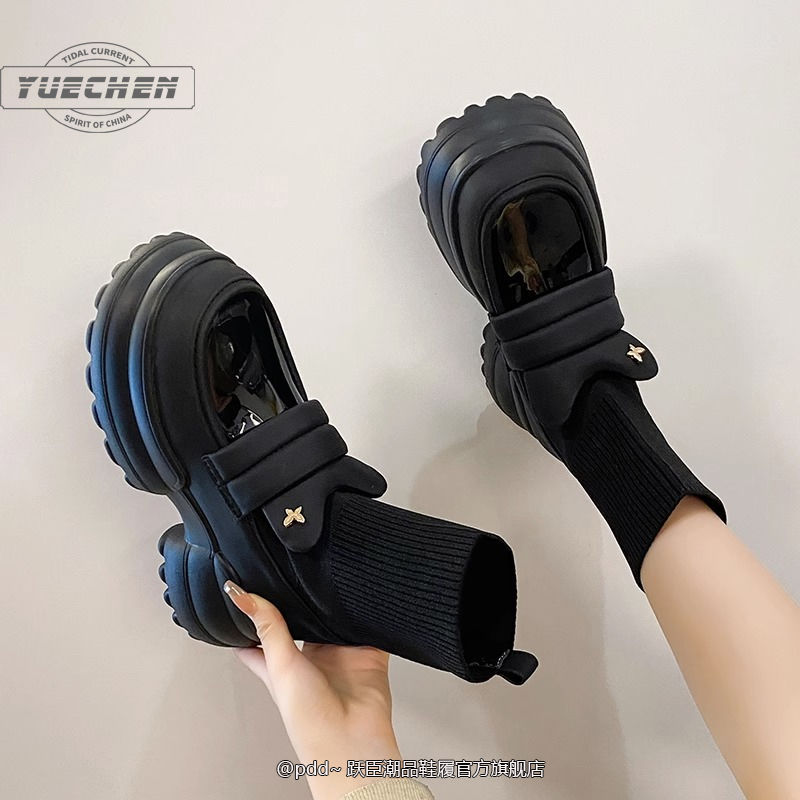 KAISER / Kaiser2024 nuevas botas de moda de altura gruesa botas elásticas calcetines botas casuales versátiles botas delgadas mujeres