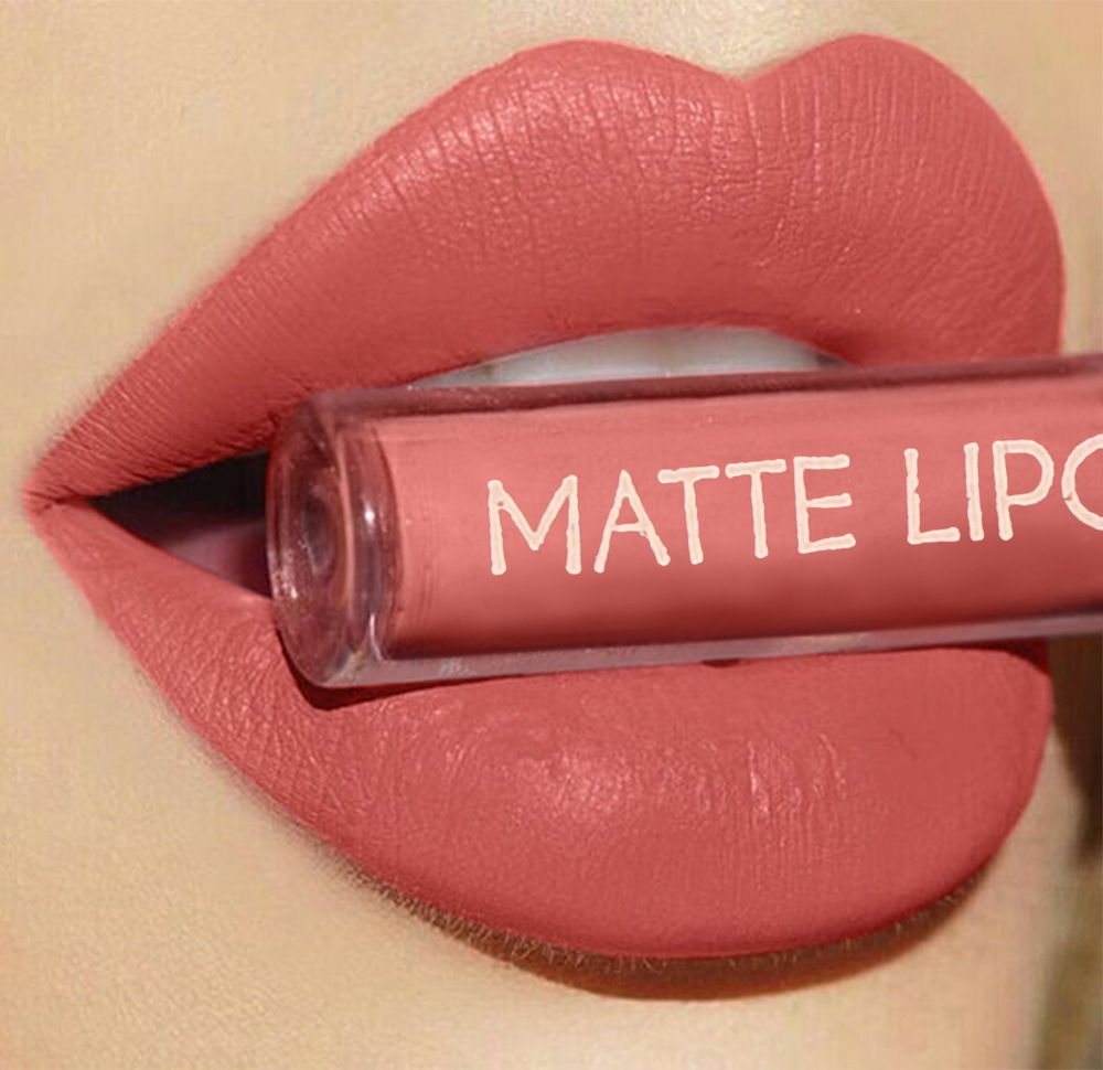 6-piece red matte lipstick set, liquid lipstick, waterproof, non-stick cup, lip gloss, velvet lip gloss, cross-border Application Scenario