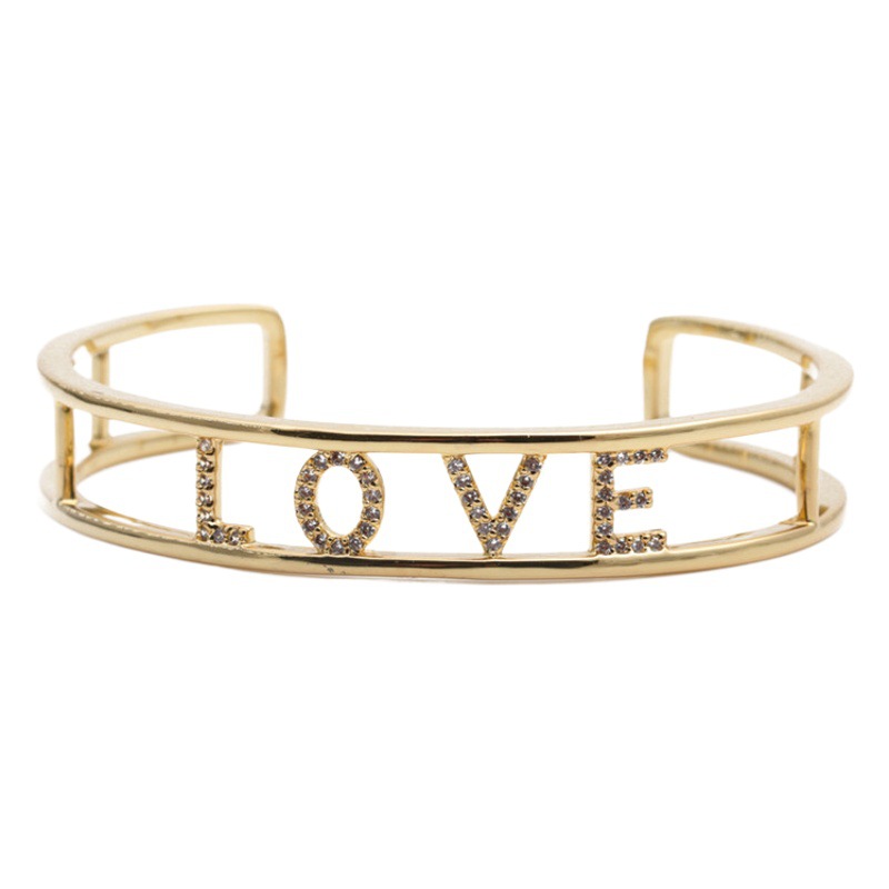 Pulsera de moda europea y americana simple estrella en forma de corazón pulsera hip hop metal punk estilo amor pulsera abierta joyería