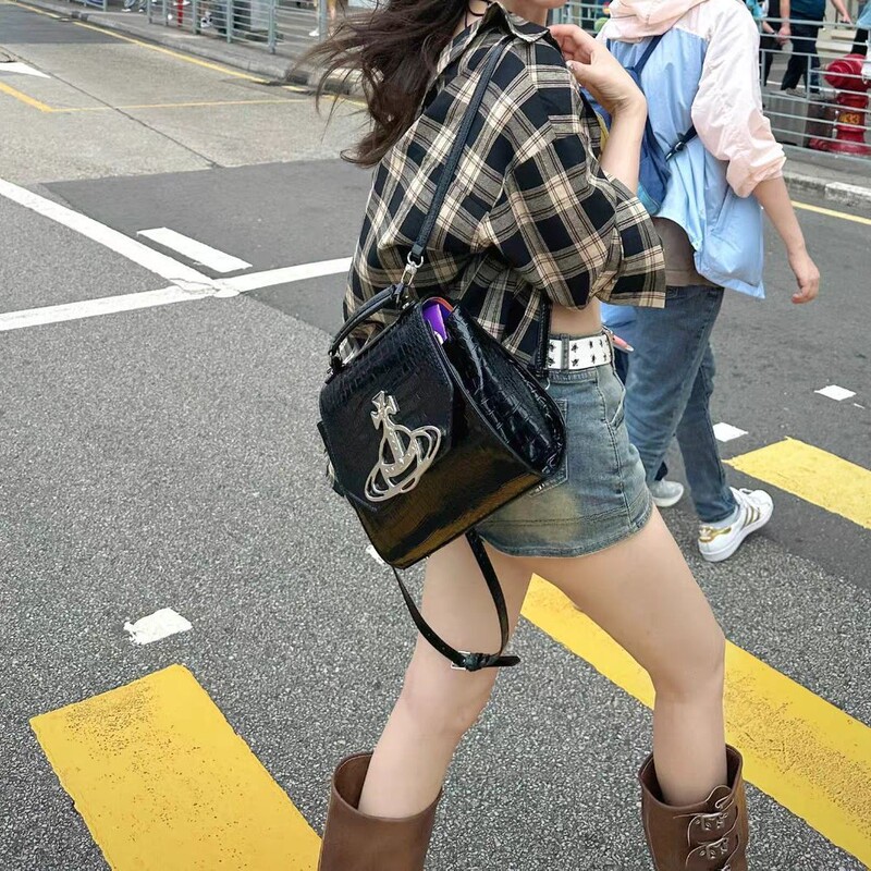 Guangzhou High Version Empress Crocodile Pattern Backpack Vivian Saturn Sweet Cool Style Large Capacity Women's Backpack
