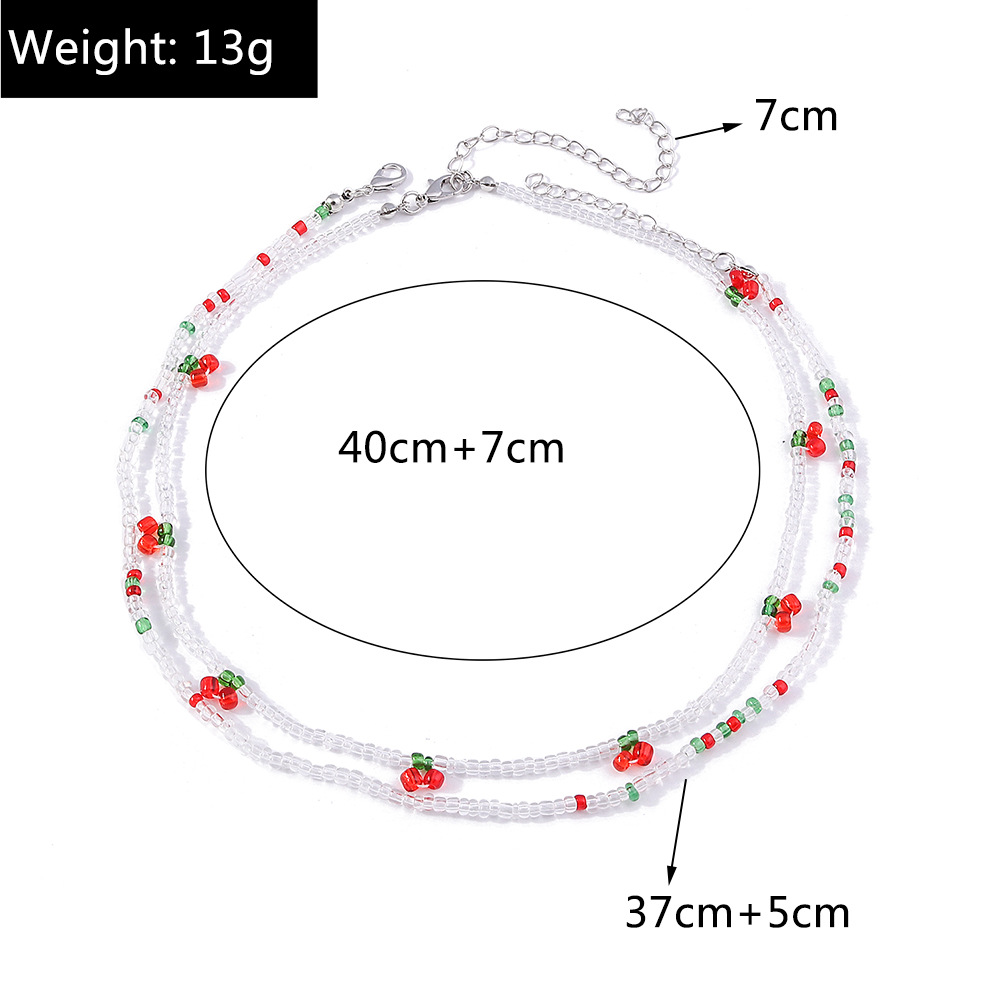 10g Weight Necklace Classification Seed Bead Chain Material Beaded Chain Chain Type 1 Piece, 1 Set Quantity Casual, Holiday, Street Occasion Resin Material Flower Pattern All Seasons Season Women's Gender Beaded Design Elegant, Lady Style Elegant Lady Flower Resin Beaded Chain Beaded Necklaces Wholesale 10