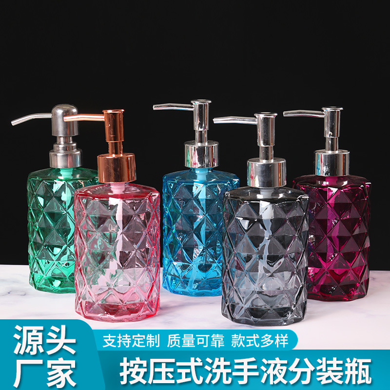 300ml hand sanitizer bottle Press glass empty bottle kitchen cleaner bottle shower gel storage bottle 300ml hand sanitizer bottle Press glass empty bottle kitchen cleaner bottle shower gel storage bottle