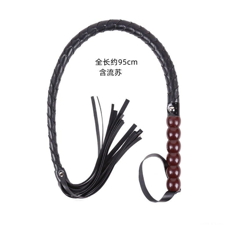 パフォーマンス小道具 レザーホイップ PU ブラック パフォーマンスホイップ アイスデス cos 小道具 ナイトギア JK 写真小道具|undefined