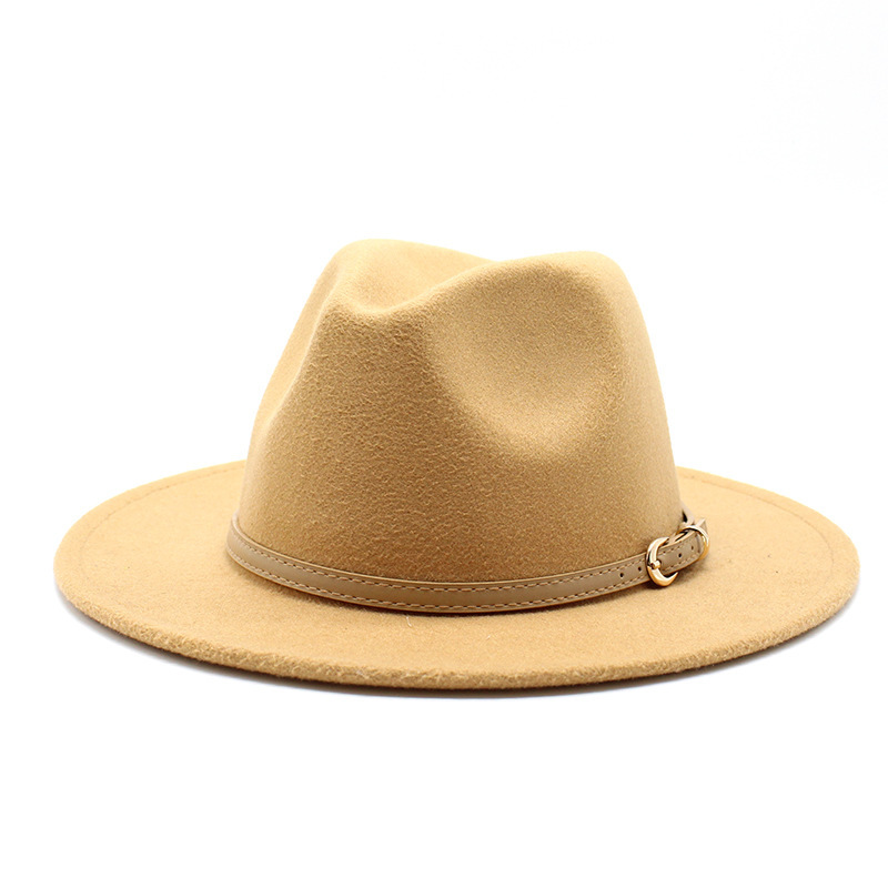 Otoño y invierno británico para hombres y mujeres nuevo sombrero de lana de jazz sombrero de bisel sombrero clásico sombrero de moda sombrero de felt al por mayor