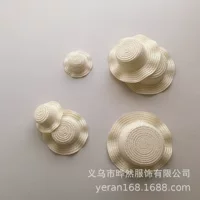 Домашние животные декоративные соломенные шляпы мини-бумажная трава соломенная шляпа детский сад граффити живопись DIY детский соломенный шляпный реквизит