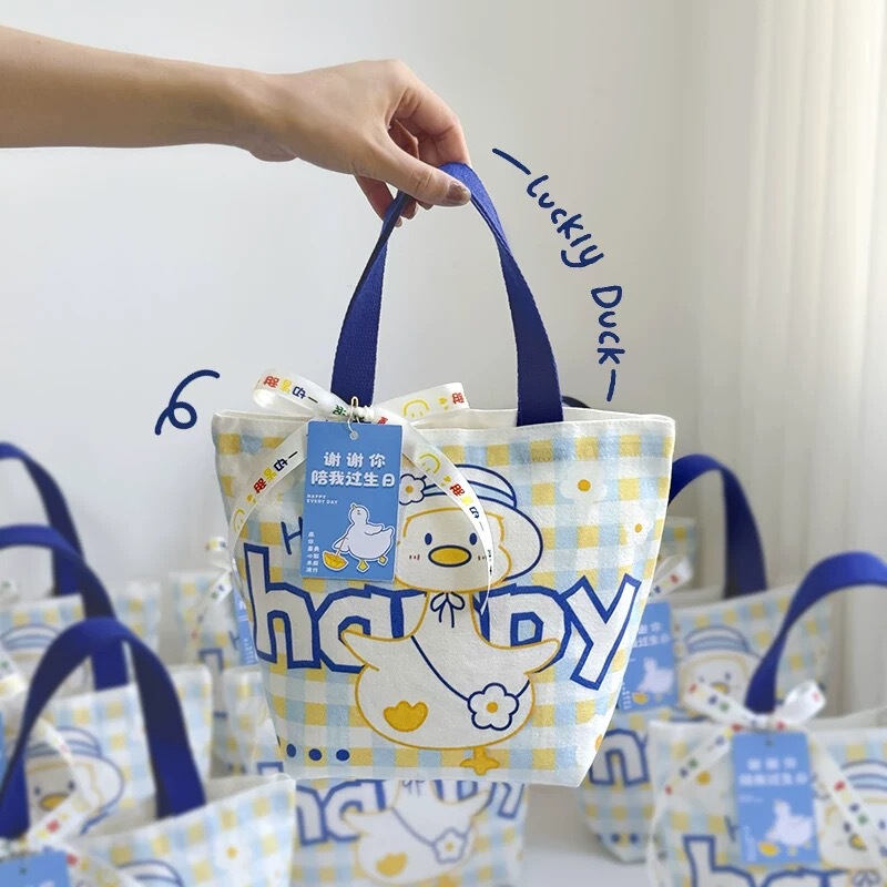 バターベアお土産キャンバスバッグベビーバンケット満月百日宴会子供の誕生日ギフト実用的なギフトバッグ|undefined