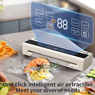 Cross-Border Household Wireless Vacuum Sealing Machine Lcd Digital Display Press-Free with Sink Cutter USB Food Preservation Machine