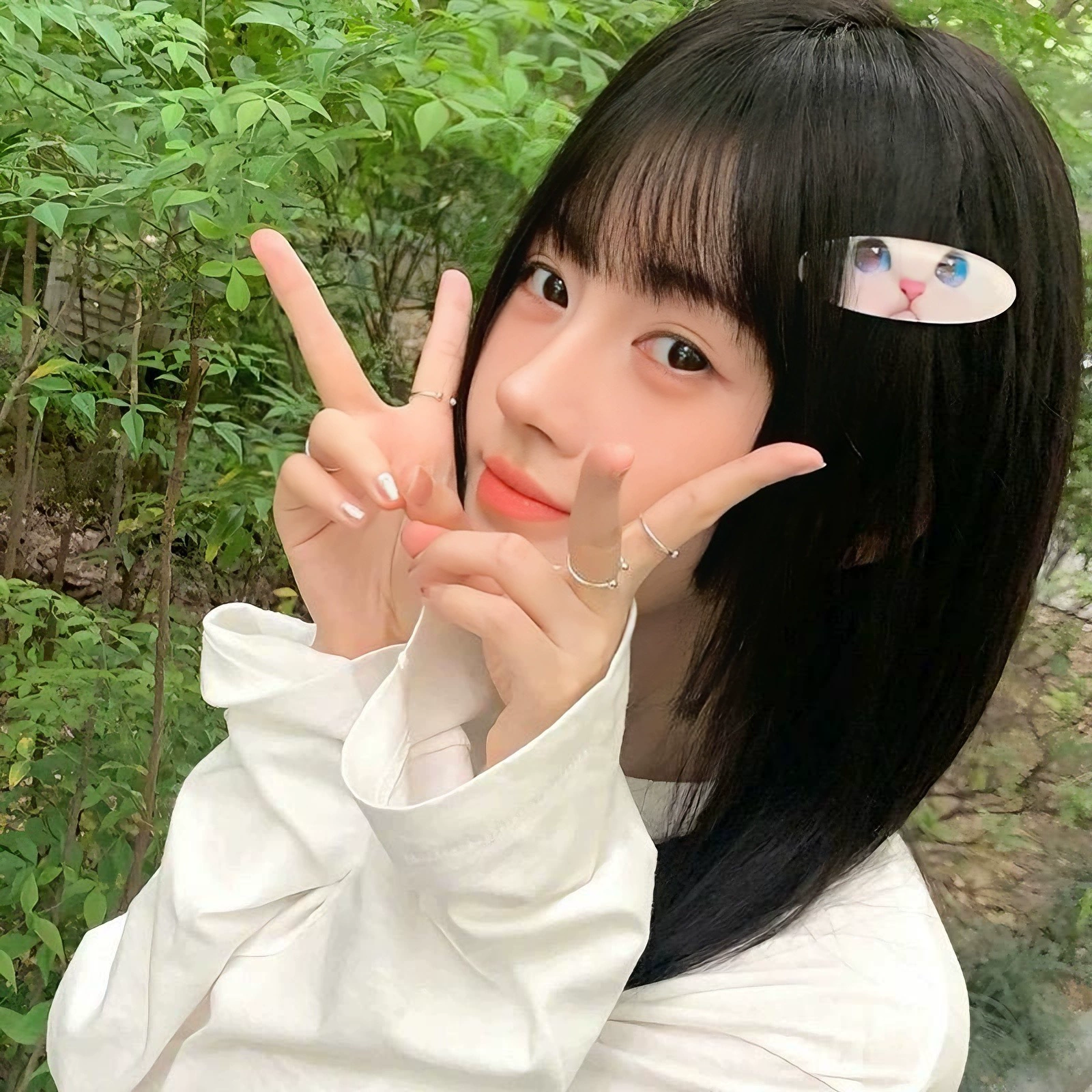 Клип для волос в стиле Ju Jingyi с котиком yk2, женский аксессуар для волос 2025 новый горячий стиль, боковые челки, зажим для волос