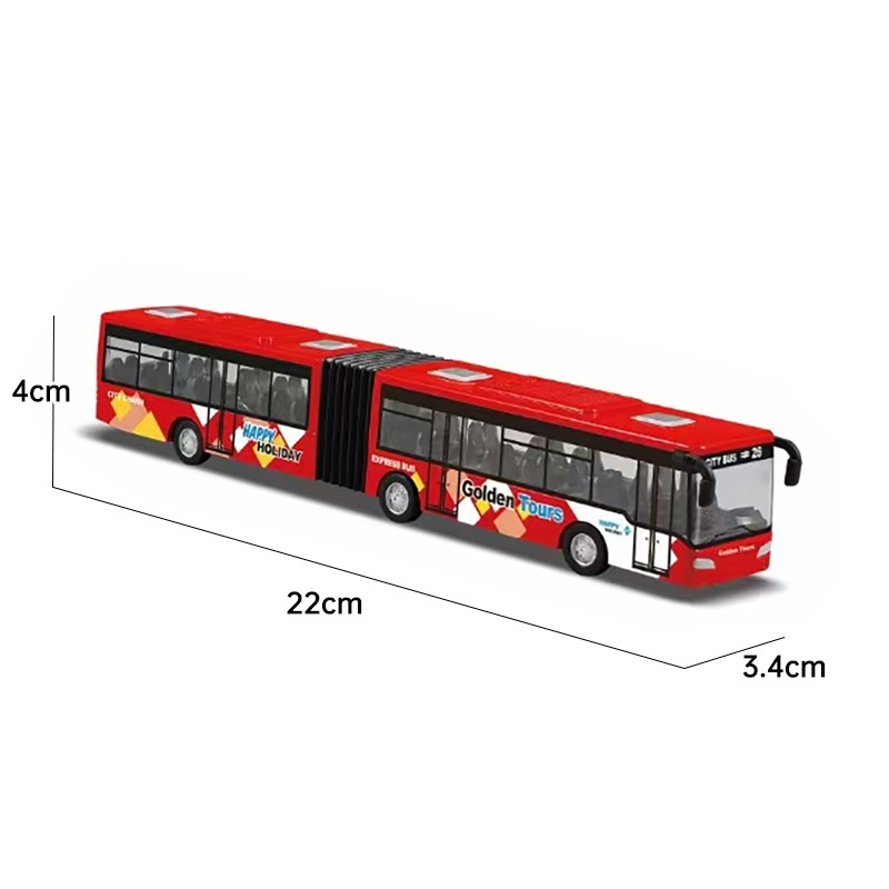 빨간색 중형 2층 버스 [문 열림 불가, 음향 및 조명 효과 없음]