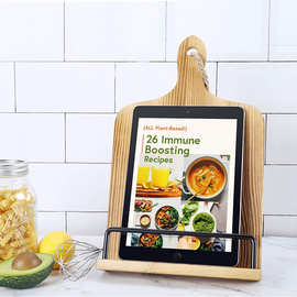 亚马逊爆款厨房柜台食谱支架可调节ipad平板电脑食谱书架乡村风格
