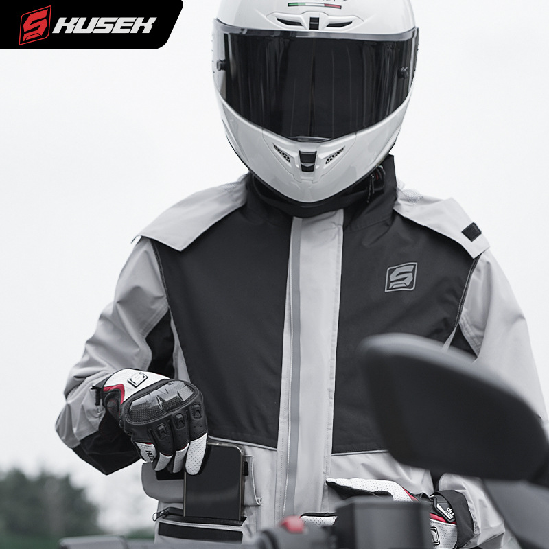 KUSEK jinete motocicleta para hombres y mujeres senderismo al aire libre para llevar traje impermeable dividido para adultos