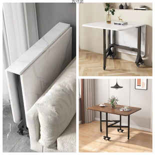 Folding Table Dining Table for Home Small Apartment Ultra-Thin Simple Small Multi-Functional Removable Dining Table for Home Factory