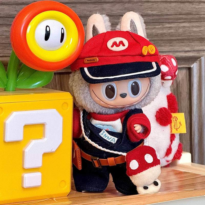 仅衣服适用拉布布衣服labubu一二三代娃衣背带裤套装服装服饰帽子|undefined