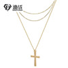 Fashionable sophisticated accessory stainless steel, necklace, pendant, simple and elegant design, wholesale
