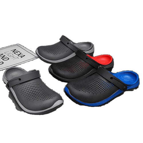 Men's new hole shoes, large size sandals, fashionable all-matching Baotou beach shoes, fashionable dual-purpose slippers wholesale