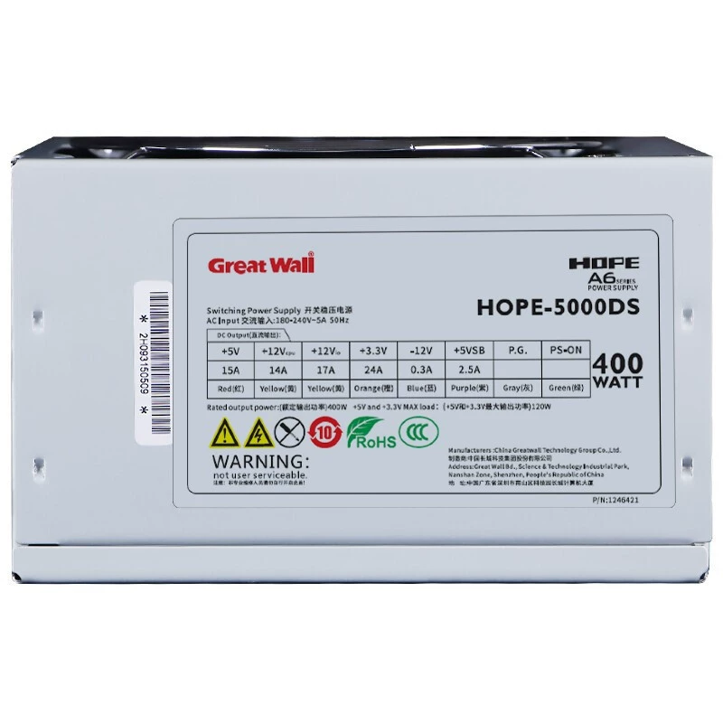 Блок питания компьютера Greatwall PUS мощностью 400W Hope-5000DS