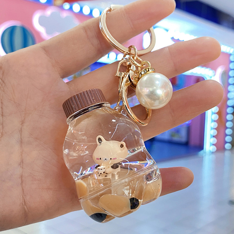 Daily Occasion Cute Bear Arylic Patchwork Unisex Bag Pendant Keychain 1 Piece