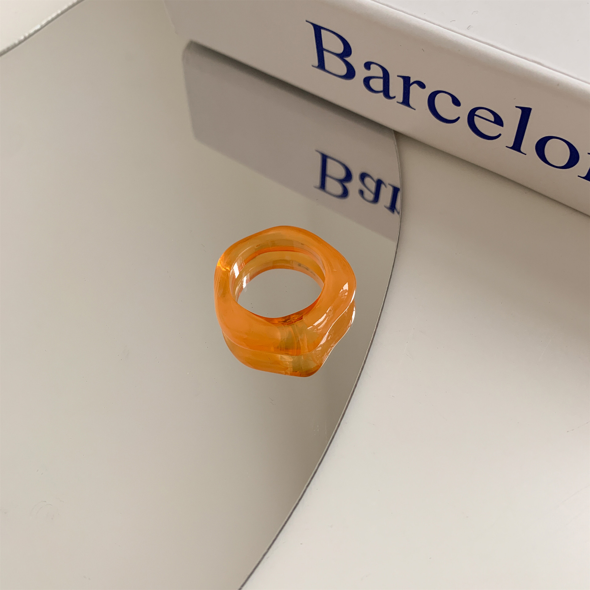 5g Weight Rings Classification 1 Piece Quantity Holiday, Daily Occasion Plastic, Resin Material Solid Color Pattern Women's Gender Enamel Design Simple Style, Classic Style Style Simple Style Classic Style Solid Color Plastic Resin Enamel Women's Rings 2