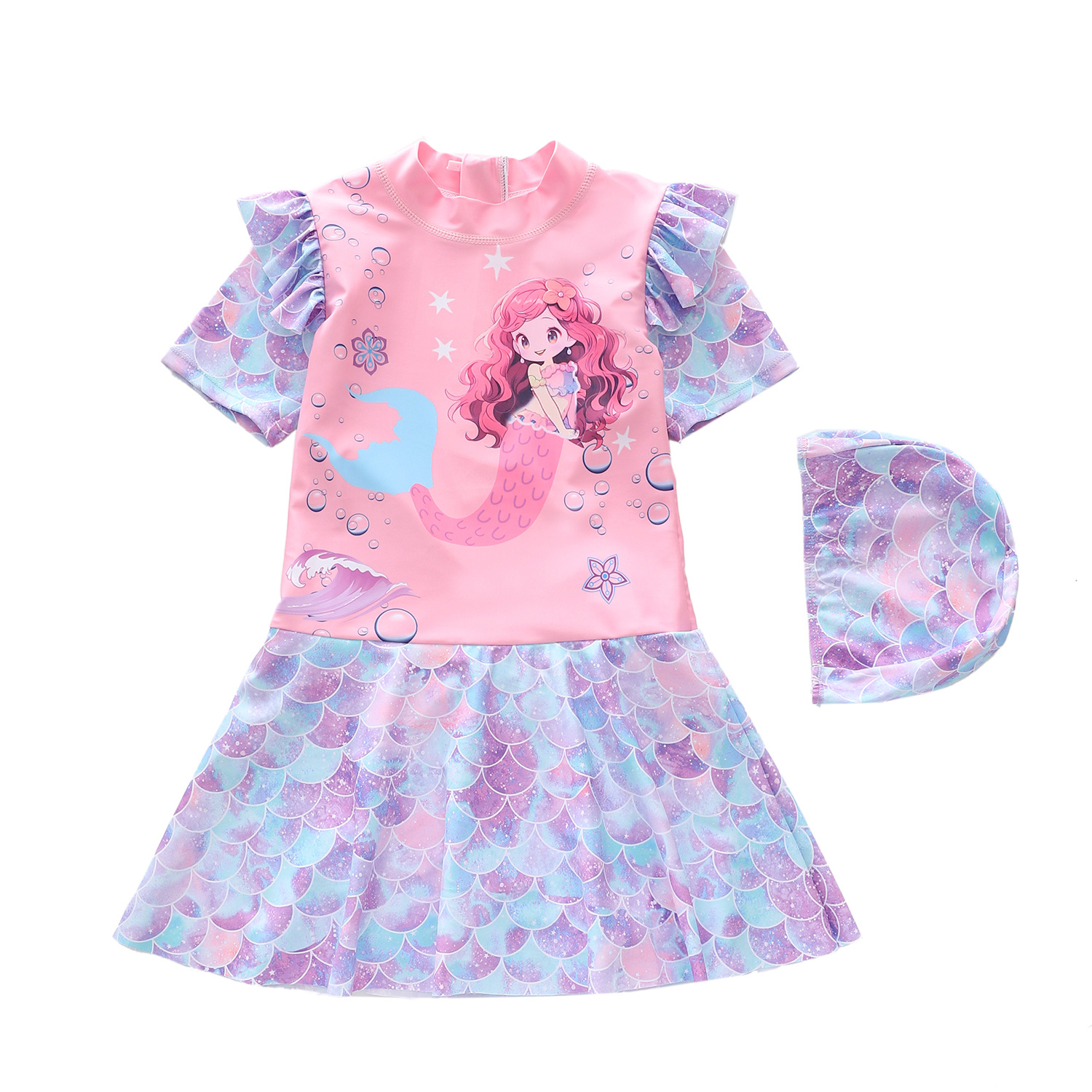 Traje de Baño Entero para Niña de Poliéster para Natación image 5