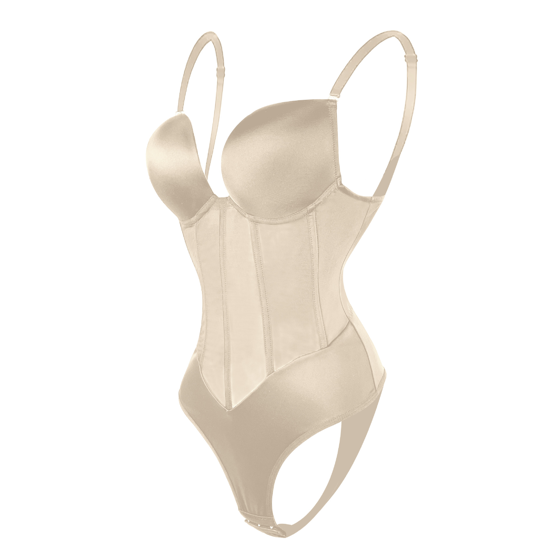 Correa europea y americana de una pieza de ropa interior corsé del vientre corsé sin respaldo que forma el cuerpo que forma el sujetador medias Shaper