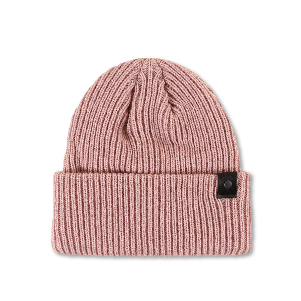 Autumn New Woolen Cap Women's Simple Fashionable Warm Ear Protection Leather Ring Cold Hat Japanese Style All-matching Knitted Hat Men display picture 9