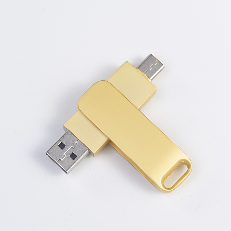 工場卸売 U ディスク大容量カスタマイズされた携帯電話とコンピュータ兼用 128 グラム金属回転タイプ c U ディスク usb|undefined