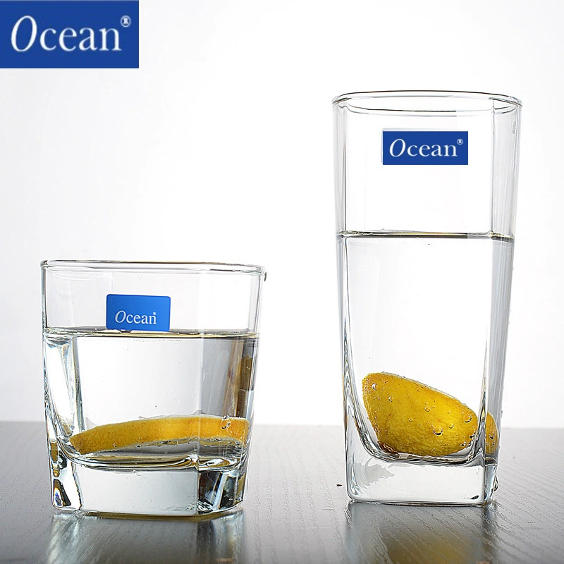 Ocean Ou Синь морской высокий белый стеклянный квадратный Кубок виски Кубок духа Кубок пива Кубок Ло