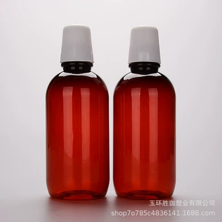 400ml圆形波士顿瓶型漱口水瓶子可定颜色