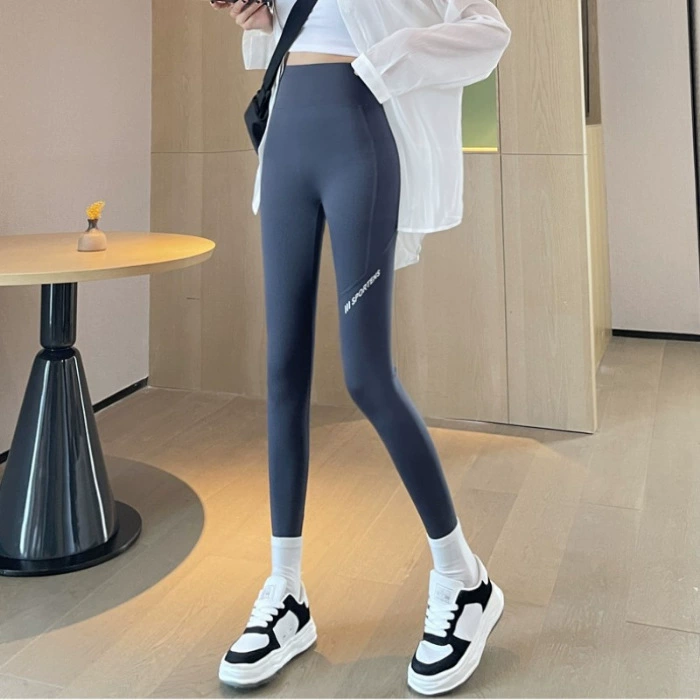 Shark, leggings, autumn trousers, elastic waist belt, underwear for hips shape correction, yoga clothing, high waist, tight