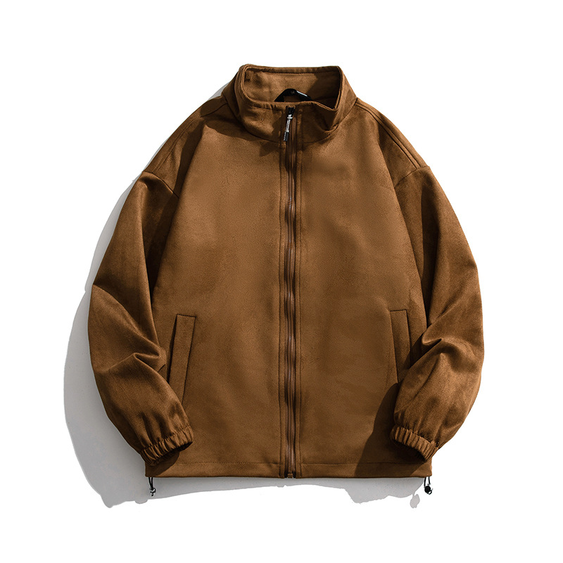 Hombres 2024 primavera y otoño chaqueta de cuello de la escuela japonesa pareja de estilo chaqueta de cuero chaqueta deportiva de estudiante hombre chaqueta suelta