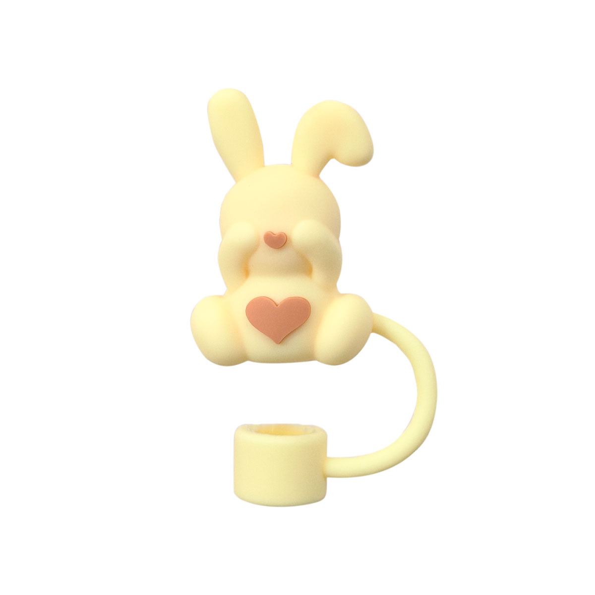 미색 하트 토끼