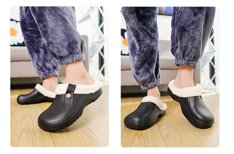 Unisex Streetwear Solid Color Round Toe Cotton Slippers display picture 12