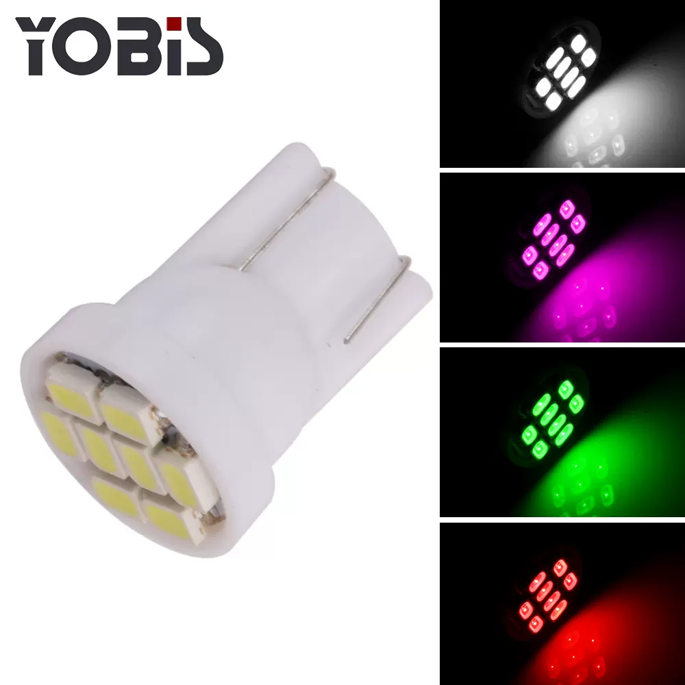 优彼斯汽车改装LED灯泡DC12V T10 8SMD 1206汽车灯泡车顶灯牌照灯