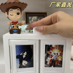 【在庫あり】ポラロイド回転フォトアルバムテーブルカードホルダー12カードスロット3Dプリントデスクトップマッチング装飾ギフト