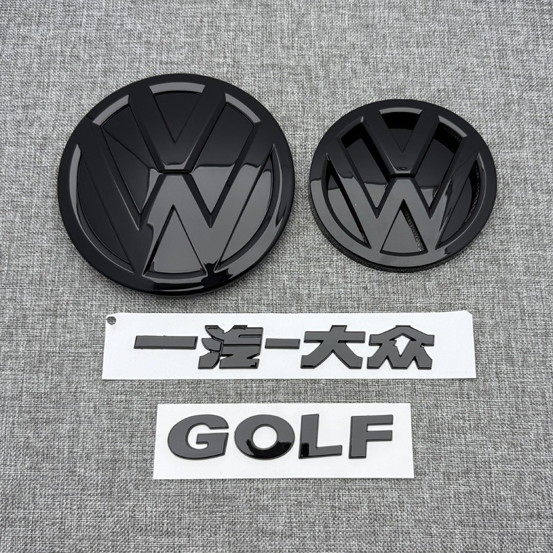 Suitable for Volkswagen Golf 4, 5, Golf 6, 7, 7.5 Generation Car Logo Modification, Front and Rear Logo, Tail Logo with English Letters