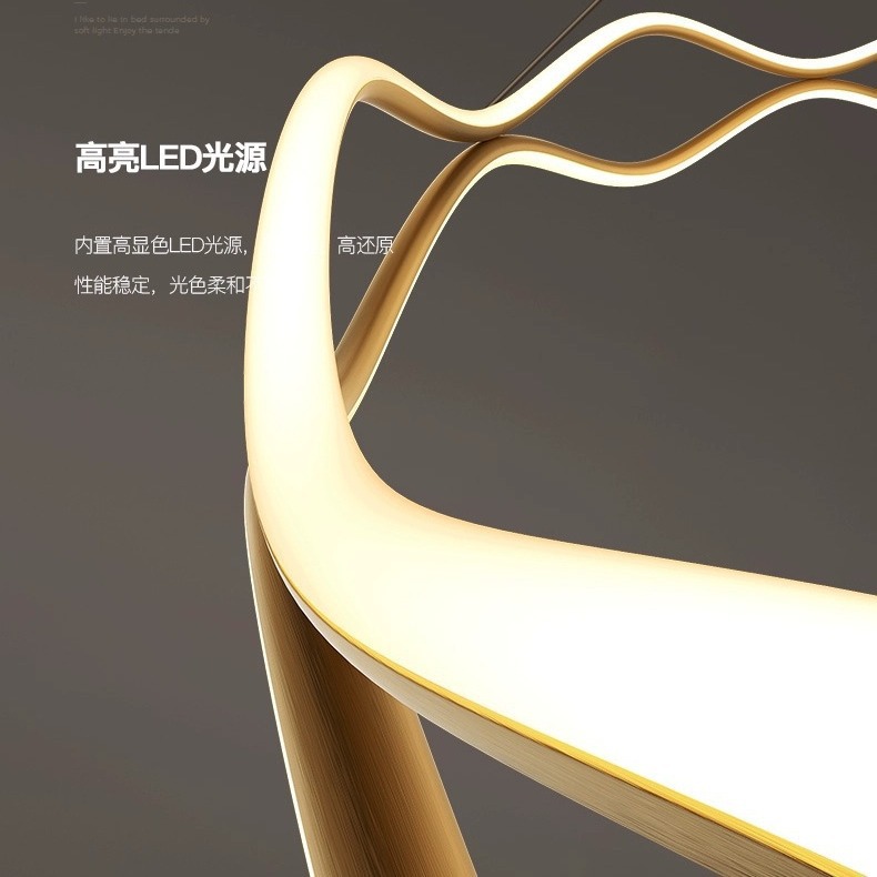 2025 nueva lámpara de salón lámpara minimalista moderna casual de alta gama lámpara de dormitorio luz escandinava paquete de lámpara de lujo