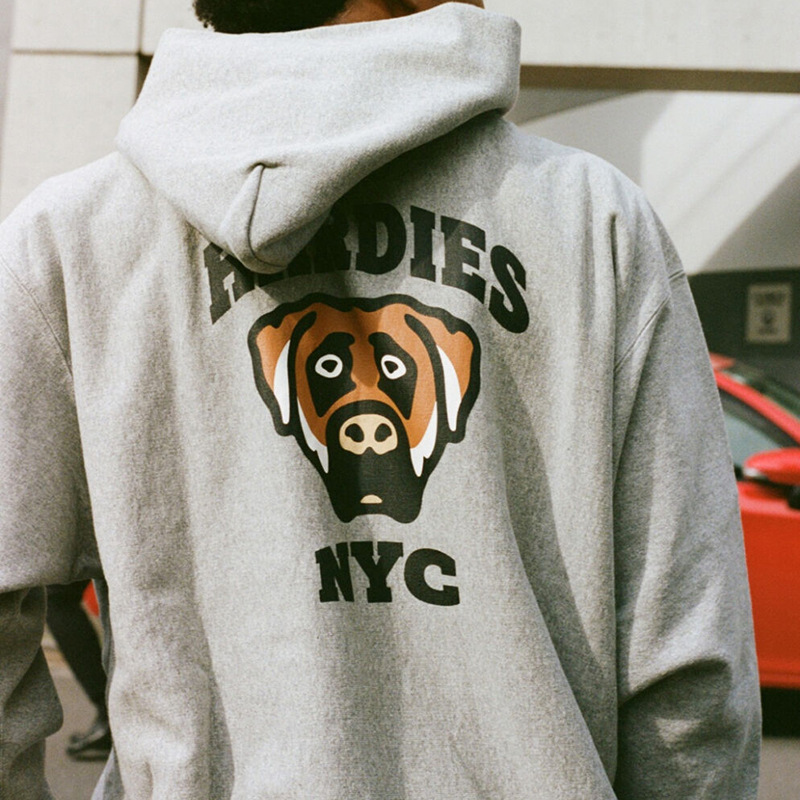 Herramientas de mano caza perro marca de música conjunta amor impresión hombre suelta casual sudadera con sombrero